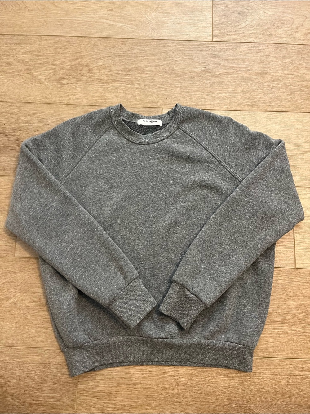 perfectwhitetee Gray Crewneck Sweatshirt